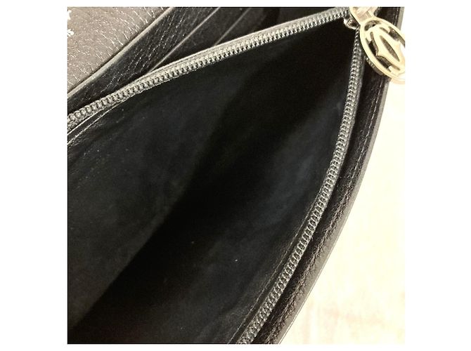 Cartera larga Cartier Marcello de piel Negro - vista 9