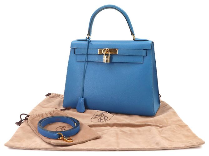 Hermès Bolsa Hermes Kelly 28 Azul - vista 2