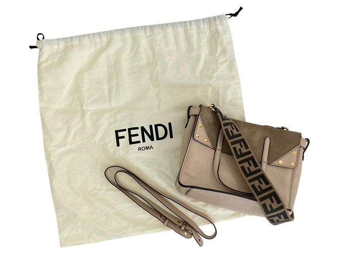 Borsa a tracolla 3-Way Flip in pelle Fendi Grigio - vista 12