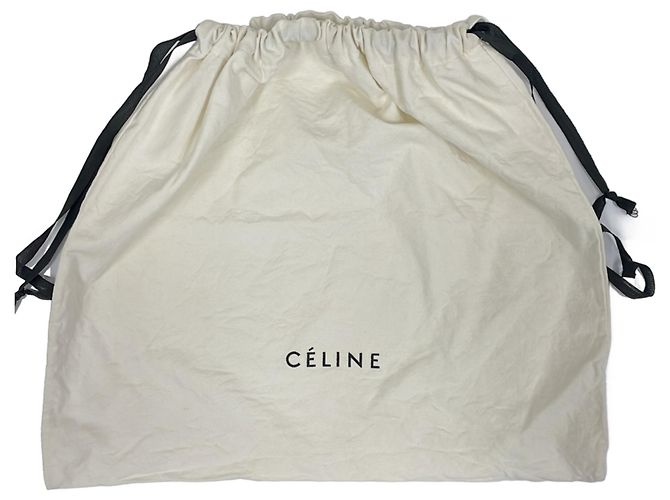 Céline Borsa Tote Celine Luggage Micro Shopper Beige - vista 11