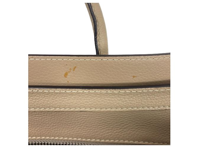 Céline Borsa Tote Celine Luggage Micro Shopper Beige - vista 13