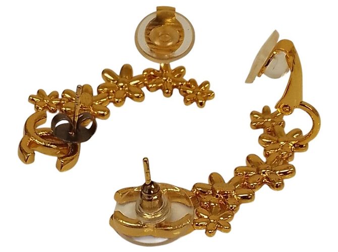 Orecchini CHANEL I23A Coco Mark Flower Motif D'oro - vista 6