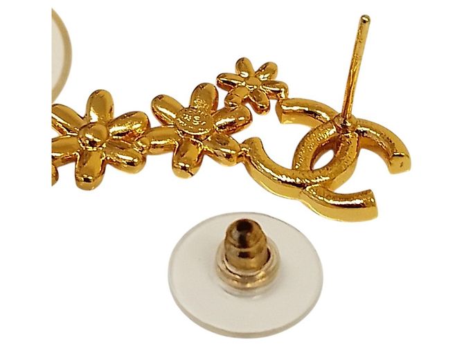 Orecchini CHANEL I23A Coco Mark Flower Motif D'oro - vista 7