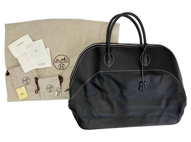 Hermès Borsa Hermes Bolide Relax 45 Veau Sikkim Nero - vista 14