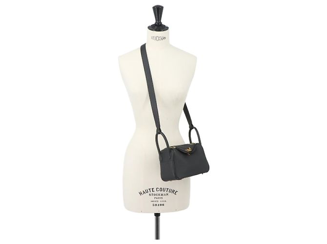 Hermès Borsa a mano Hermes Lindy Mini Nero - vista 10
