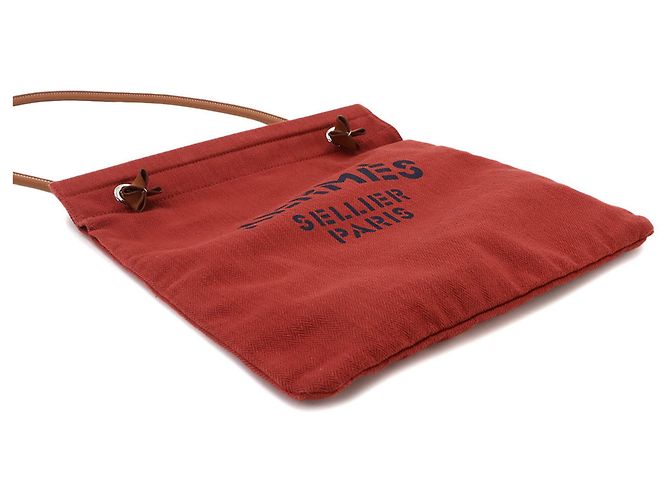 Hermès Sac Aline MM Shoulder Handbag Marrone Rosso - vista 4