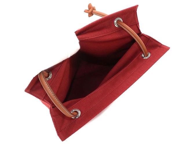 Hermès Sac Aline MM Shoulder Handbag Marrone Rosso - vista 6