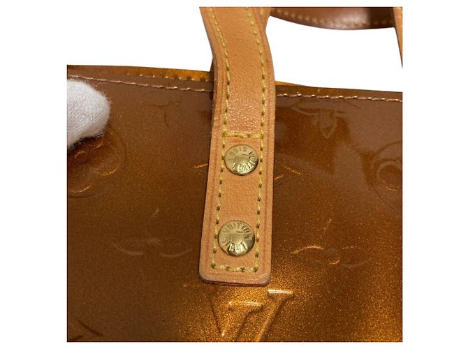 Borsa Louis Vuitton Lead PM Monogram Vernis Bronzo - vista 12