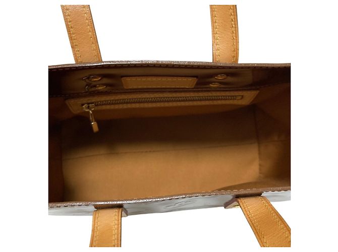 Borsa Louis Vuitton Lead PM Monogram Vernis Bronzo - vista 5