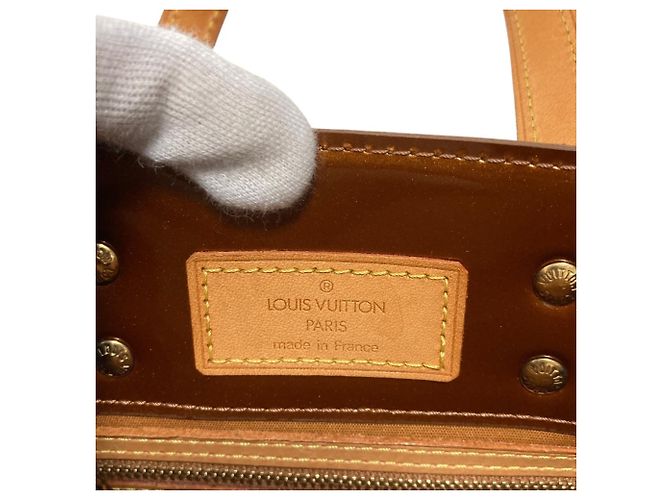 Borsa Louis Vuitton Lead PM Monogram Vernis Bronzo - vista 6