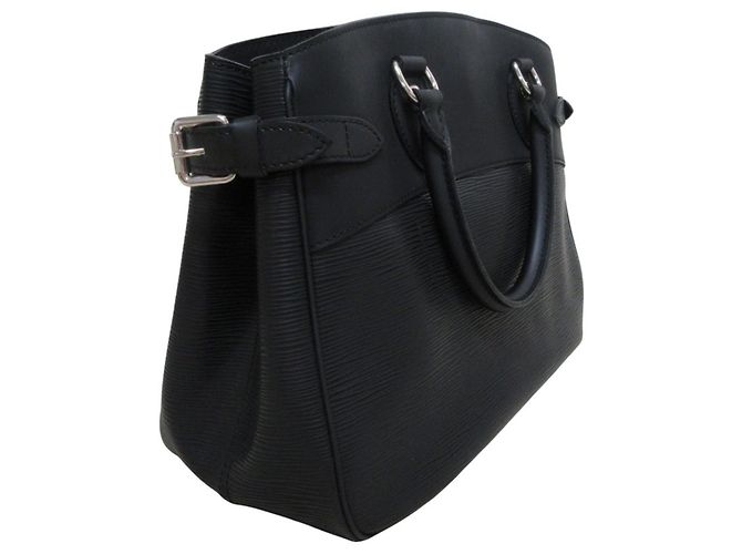 Borsa Louis Vuitton Passy PM in pelle Epi Nero - vista 7