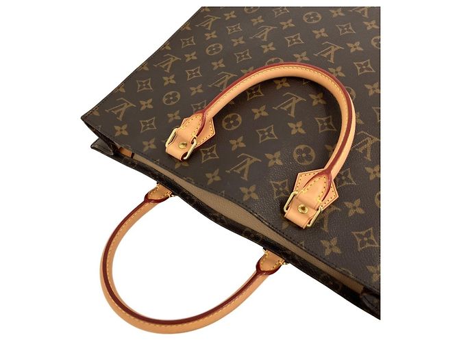 Louis Vuitton Monogram Sac Plat Handbag Brown - view 5