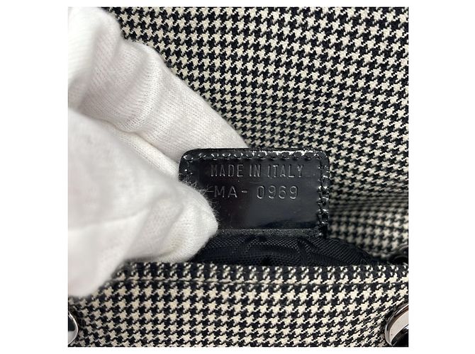 Borsa a tracolla Lady Mini Houndstooth Christian Dior Marrone Nero - vista 11