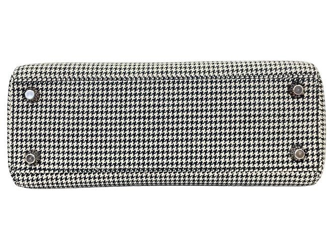 Borsa a tracolla Lady Mini Houndstooth Christian Dior Marrone Nero - vista 4
