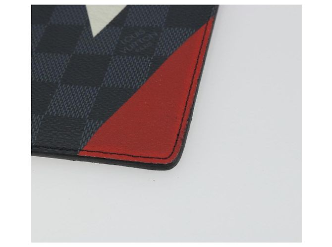 LOUIS VUITTON Damier Cobalt America's Cup Pochette Phone N41630 LV Auth BA14729A - vista 14