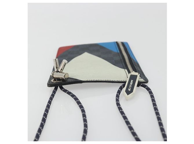 LOUIS VUITTON Damier Cobalt America's Cup Pochette Phone N41630 LV Auth BA14729A - vista 3
