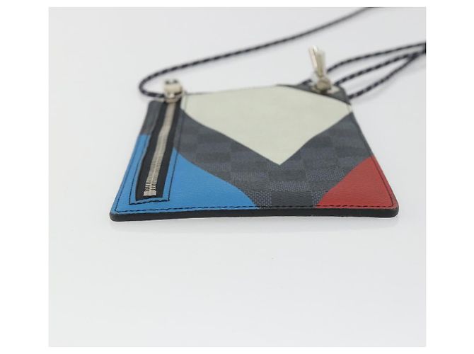 LOUIS VUITTON Damier Cobalt America's Cup Pochette Phone N41630 LV Auth BA14729A - vista 4