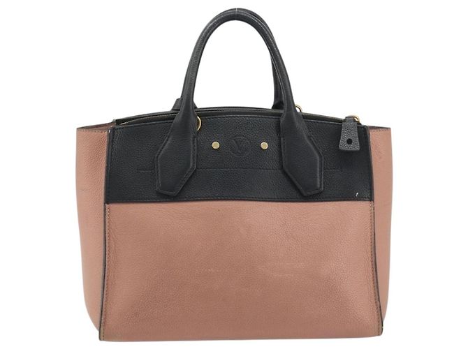 Borsa a mano LOUIS VUITTON City Steamer PM Pelle Rosa Nero M51590 LV Auth bs36477 - vista 2