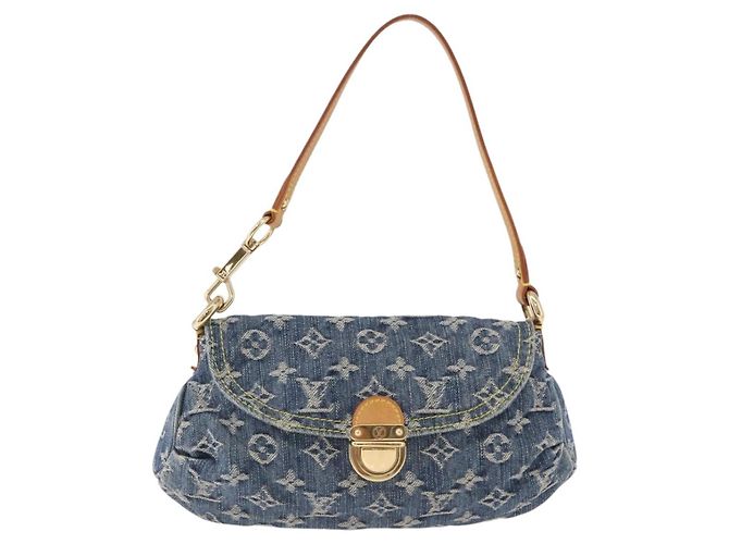 LOUIS VUITTON Borsa a Spalla Mini Preity in Denim Monogram Blu M95050 Auth 195235SAM - vista 13