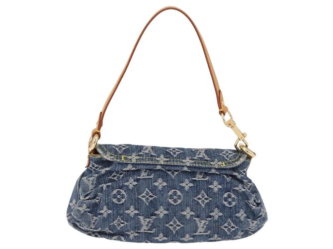 LOUIS VUITTON Borsa a Spalla Mini Preity in Denim Monogram Blu M95050 Auth 195235SAM - vista 2