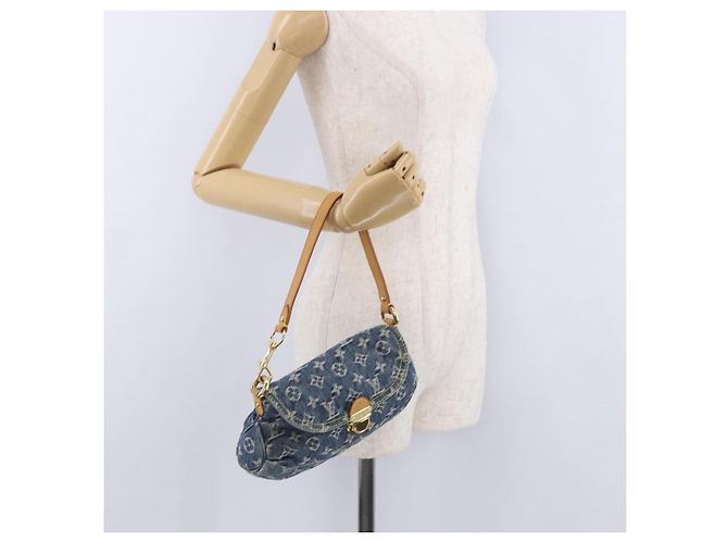 LOUIS VUITTON Borsa a Spalla Mini Preity in Denim Monogram Blu M95050 Auth 195235SAM - vista 24