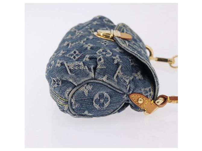 LOUIS VUITTON Borsa a Spalla Mini Preity in Denim Monogram Blu M95050 Auth 195235SAM - vista 3