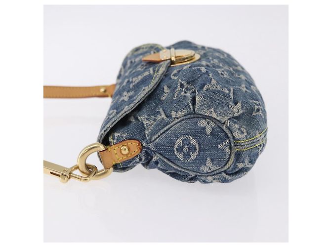 LOUIS VUITTON Borsa a Spalla Mini Preity in Denim Monogram Blu M95050 Auth 195235SAM - vista 4