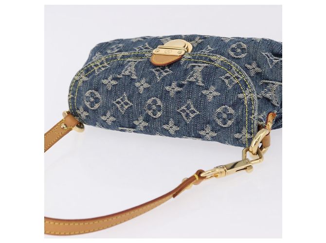 LOUIS VUITTON Borsa a Spalla Mini Preity in Denim Monogram Blu M95050 Auth 195235SAM - vista 6