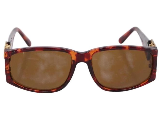 Gafas de sol CHANEL Plástico Marrón Tono Dorado CC Auth bs36532 Castaño - vista 2