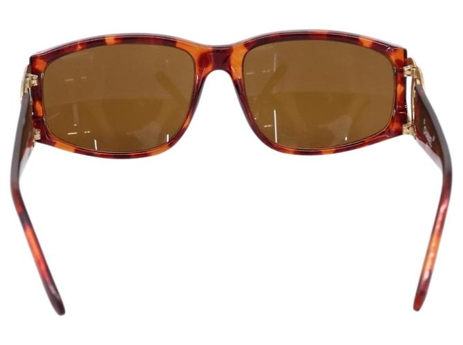 Gafas de sol CHANEL Plástico Marrón Tono Dorado CC Auth bs36532 Castaño - vista 3