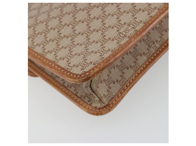Céline Borsa a Spalla in Tela Macadam CELINE PVC Beige Oro Auth 195715 D'oro - vista 16