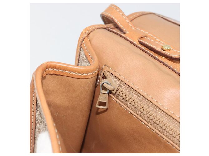 Céline Borsa a Spalla in Tela Macadam CELINE PVC Beige Oro Auth 195715 D'oro - vista 21