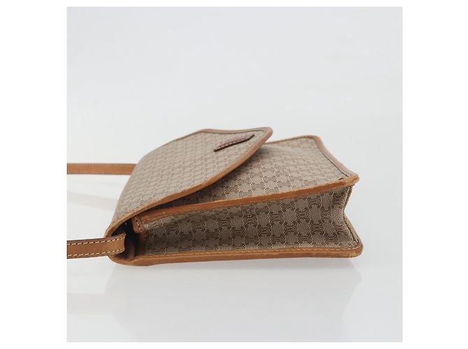 Céline Borsa a Spalla in Tela Macadam CELINE PVC Beige Oro Auth 195715 D'oro - vista 4