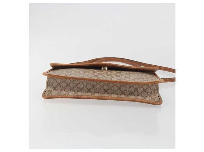 Céline Borsa a Spalla in Tela Macadam CELINE PVC Beige Oro Auth 195715 D'oro - vista 5