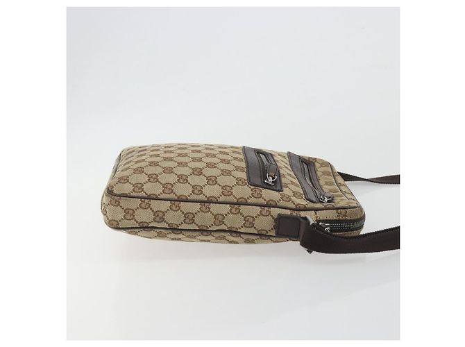 Borsa a tracolla GUCCI GG Canvas Beige Silver 92551 Auth 195083 Argento - vista 3