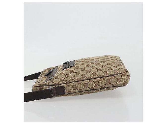 Borsa a tracolla GUCCI GG Canvas Beige Silver 92551 Auth 195083 Argento - vista 4