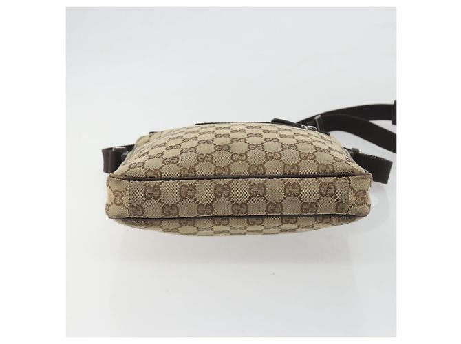 Borsa a tracolla GUCCI GG Canvas Beige Silver 92551 Auth 195083 Argento - vista 5