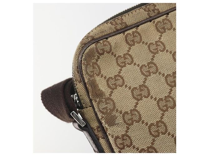 Borsa a tracolla GUCCI GG Canvas Beige Silver 92551 Auth 195083 Argento - vista 9