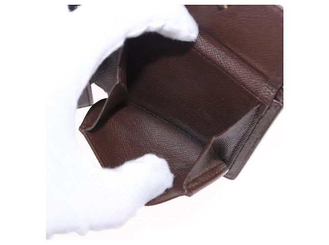 LOUIS VUITTON Cartera Bifold Marco Damier Ebene N61675 Auth 194472A - vista 11