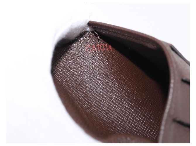 LOUIS VUITTON Cartera Bifold Marco Damier Ebene N61675 Auth 194472A - vista 12