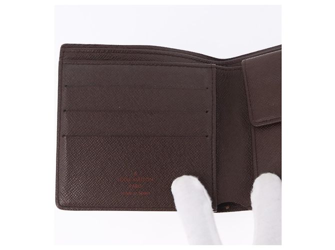 LOUIS VUITTON Cartera Bifold Marco Damier Ebene N61675 Auth 194472A - vista 18