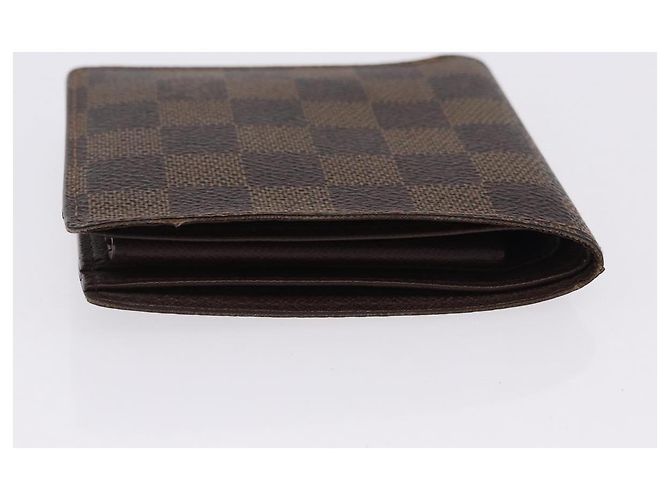 LOUIS VUITTON Cartera Bifold Marco Damier Ebene N61675 Auth 194472A - vista 5