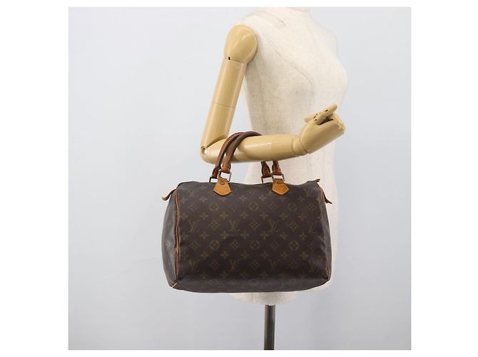 Borsa a mano LOUIS VUITTON Monogram Speedy 30 M41526 LV Auth 196038 Monogramma - vista 23