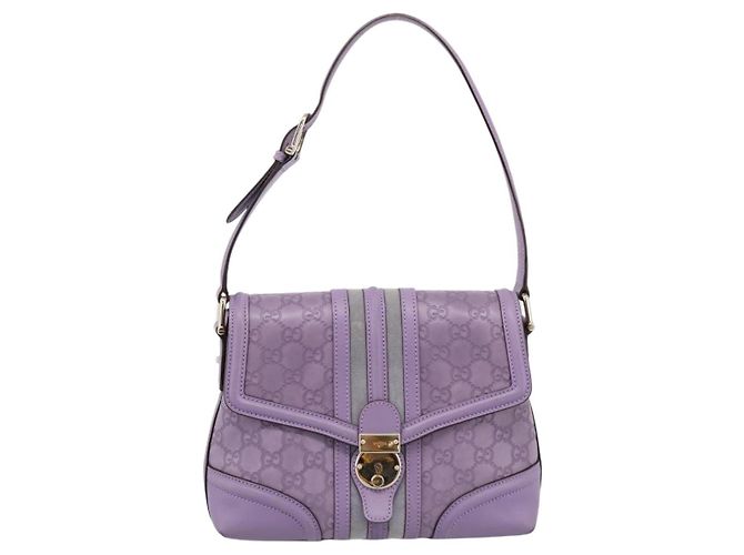 Borsa a mano in pelle GG Canvas Guccissima Gucci viola oro 145999 Auth 196833V D'oro Porpora - vista 13