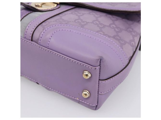 Borsa a mano in pelle GG Canvas Guccissima Gucci viola oro 145999 Auth 196833V D'oro Porpora - vista 14