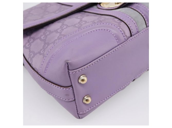 Borsa a mano in pelle GG Canvas Guccissima Gucci viola oro 145999 Auth 196833V D'oro Porpora - vista 15