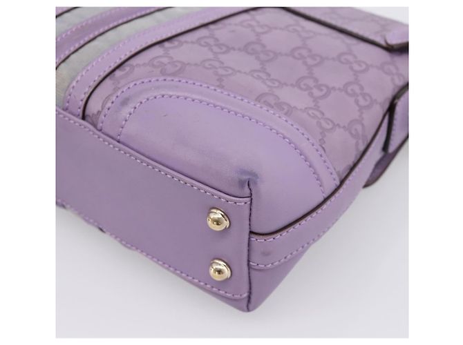 Borsa a mano in pelle GG Canvas Guccissima Gucci viola oro 145999 Auth 196833V D'oro Porpora - vista 16