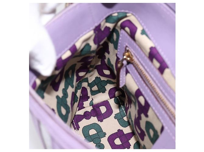 Borsa a mano in pelle GG Canvas Guccissima Gucci viola oro 145999 Auth 196833V D'oro Porpora - vista 19