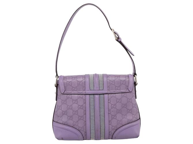 Borsa a mano in pelle GG Canvas Guccissima Gucci viola oro 145999 Auth 196833V D'oro Porpora - vista 2