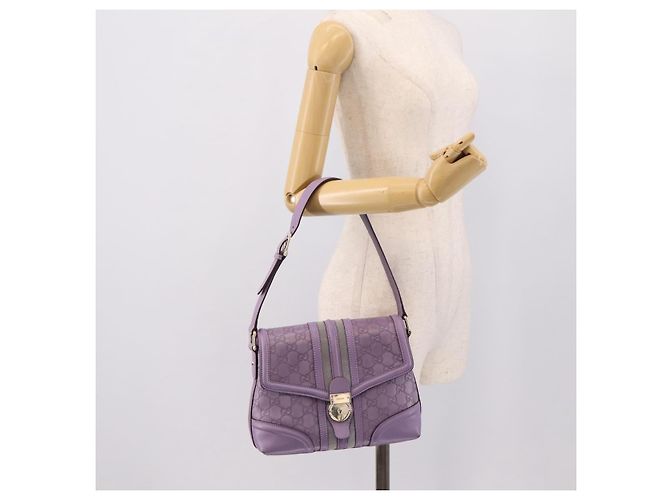 Borsa a mano in pelle GG Canvas Guccissima Gucci viola oro 145999 Auth 196833V D'oro Porpora - vista 22